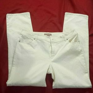 Chico's White straight leg jeans